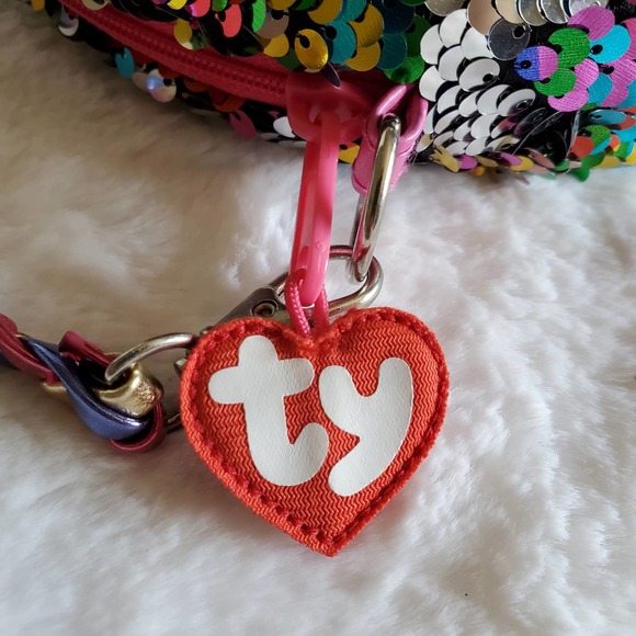 TY Owen Rainbow Owl Sequin Purse - Picture 3 of 9